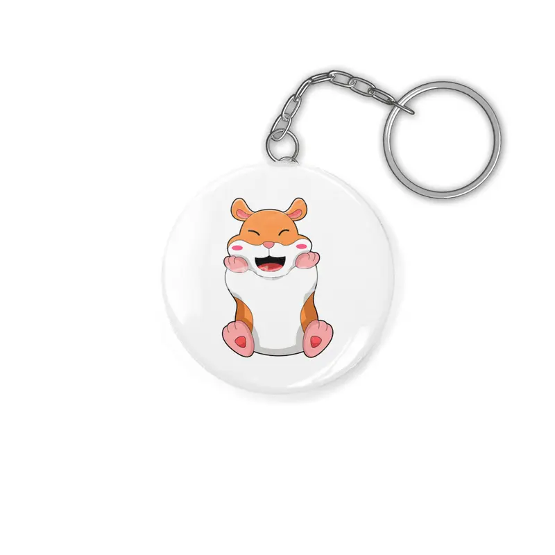 Hamster with red Cheeks Anahtarlık