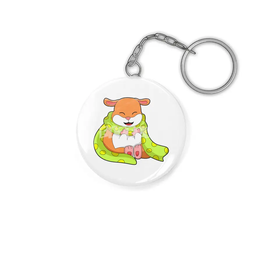 Hamster with Scarf Anahtarlık