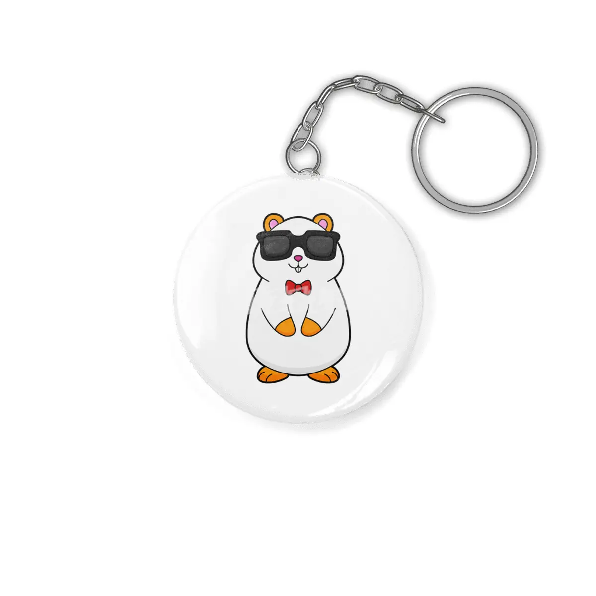 Hamster with Sunglasses & Bow tie Anahtarlık