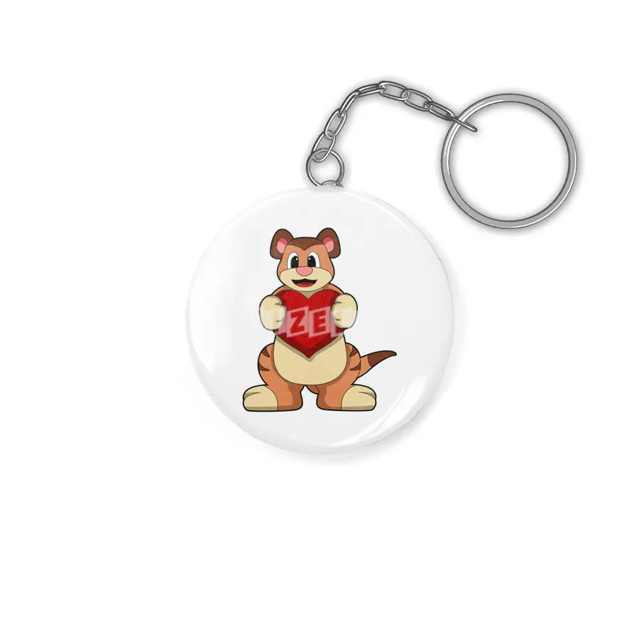 Meerkat with Heart Anahtarlık