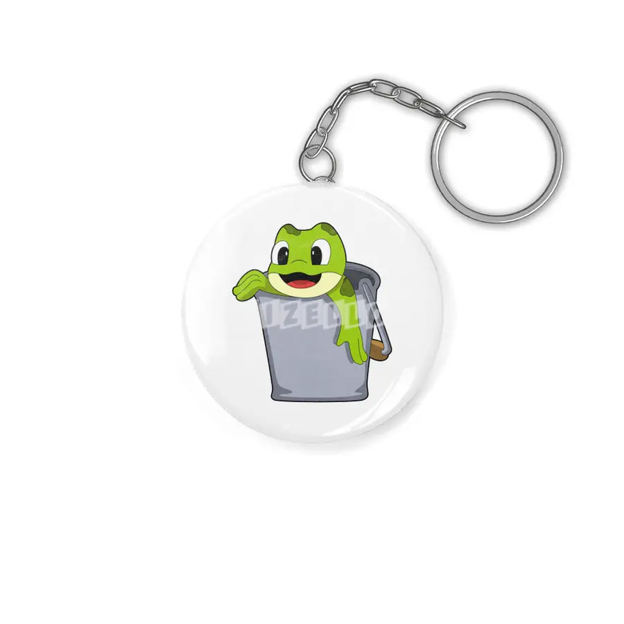 Frog in Bucket Anahtarlık