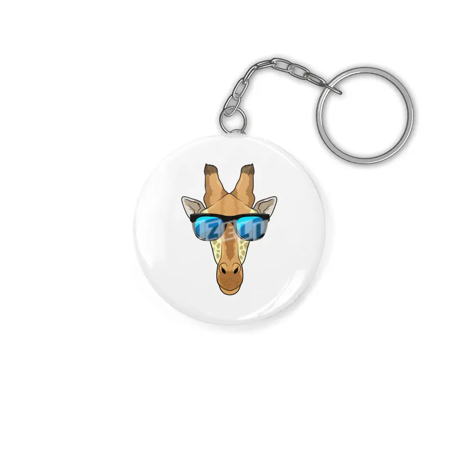 Giraffe with Sunglasses Anahtarlık