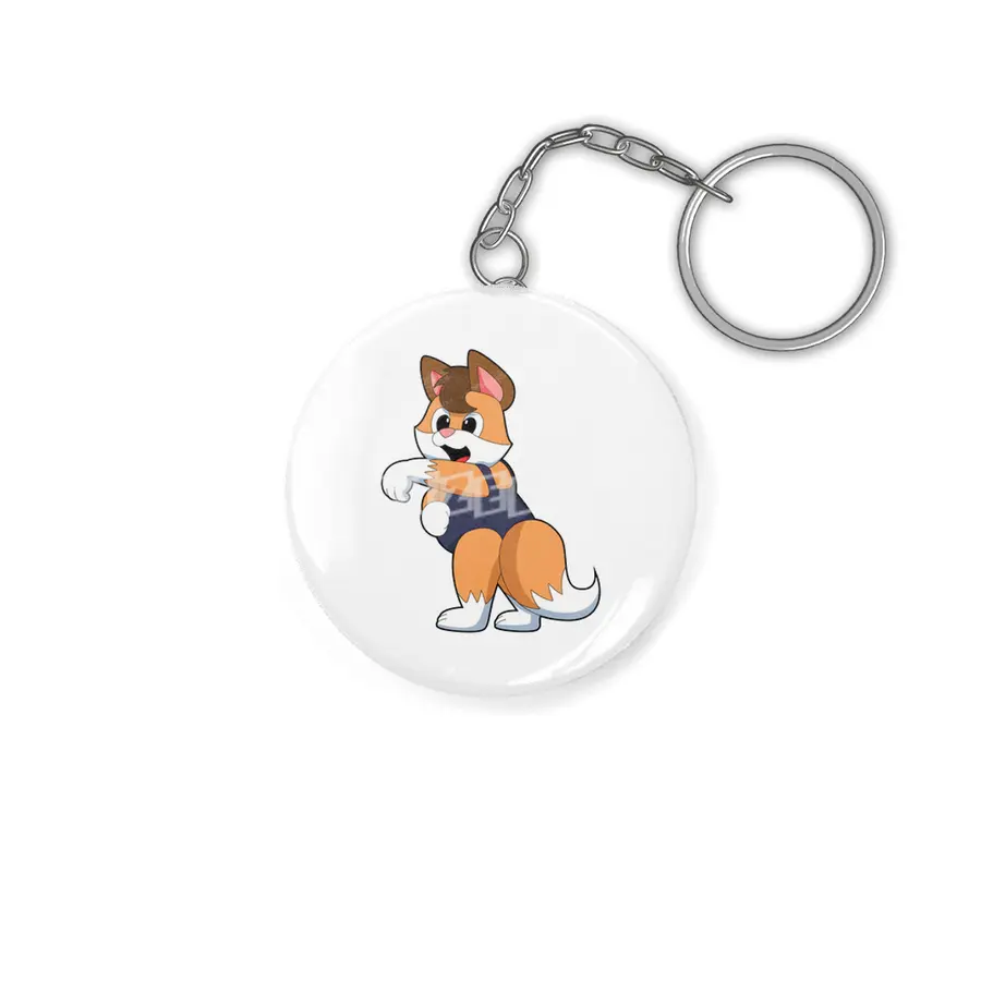 Fox at Swimming with Swimsuit Anahtarlık