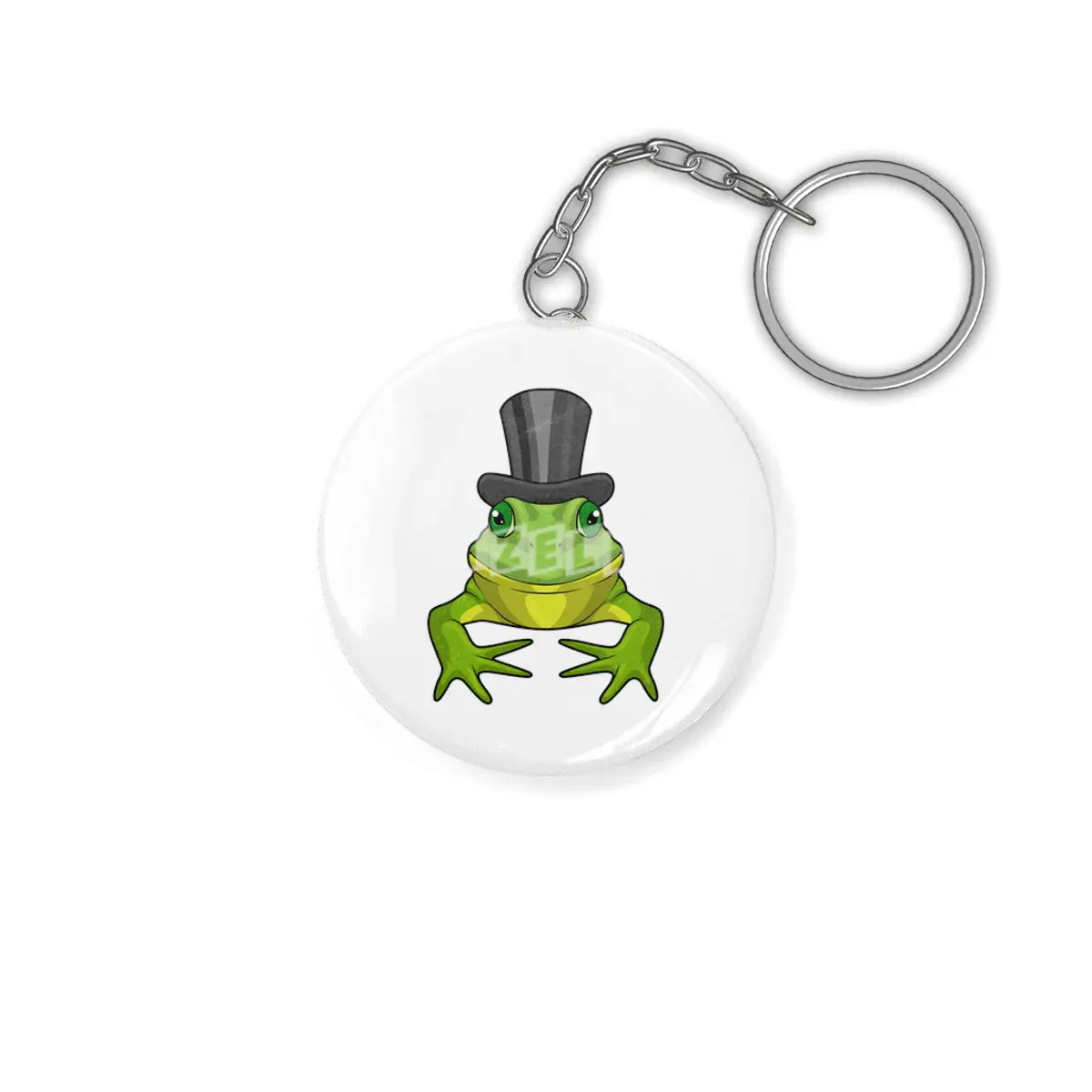 Frog as Gentleman with Top hat Anahtarlık