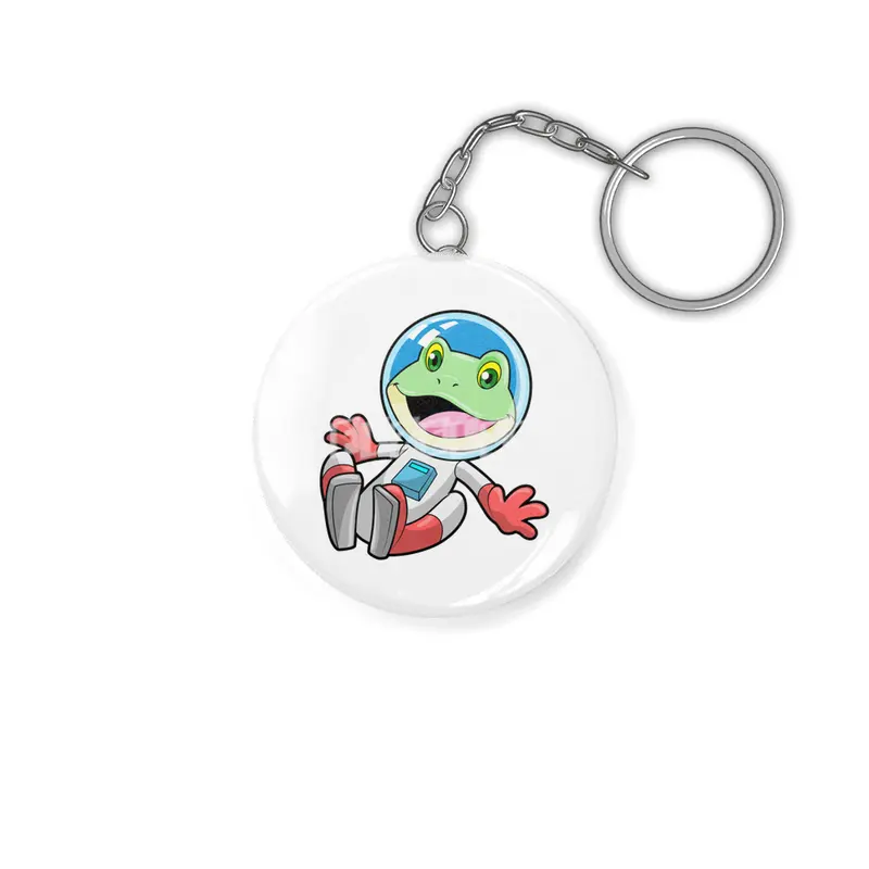 Frog Astronaut Costume Space Anahtarlık
