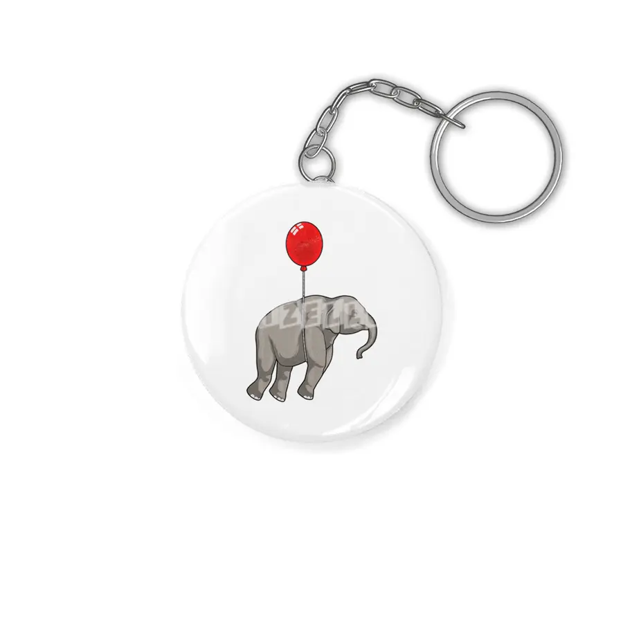 Elephant with Balloon Anahtarlık