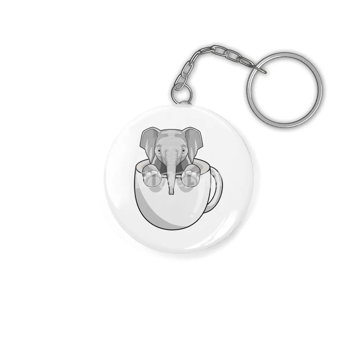Elephant with Cup Anahtarlık
