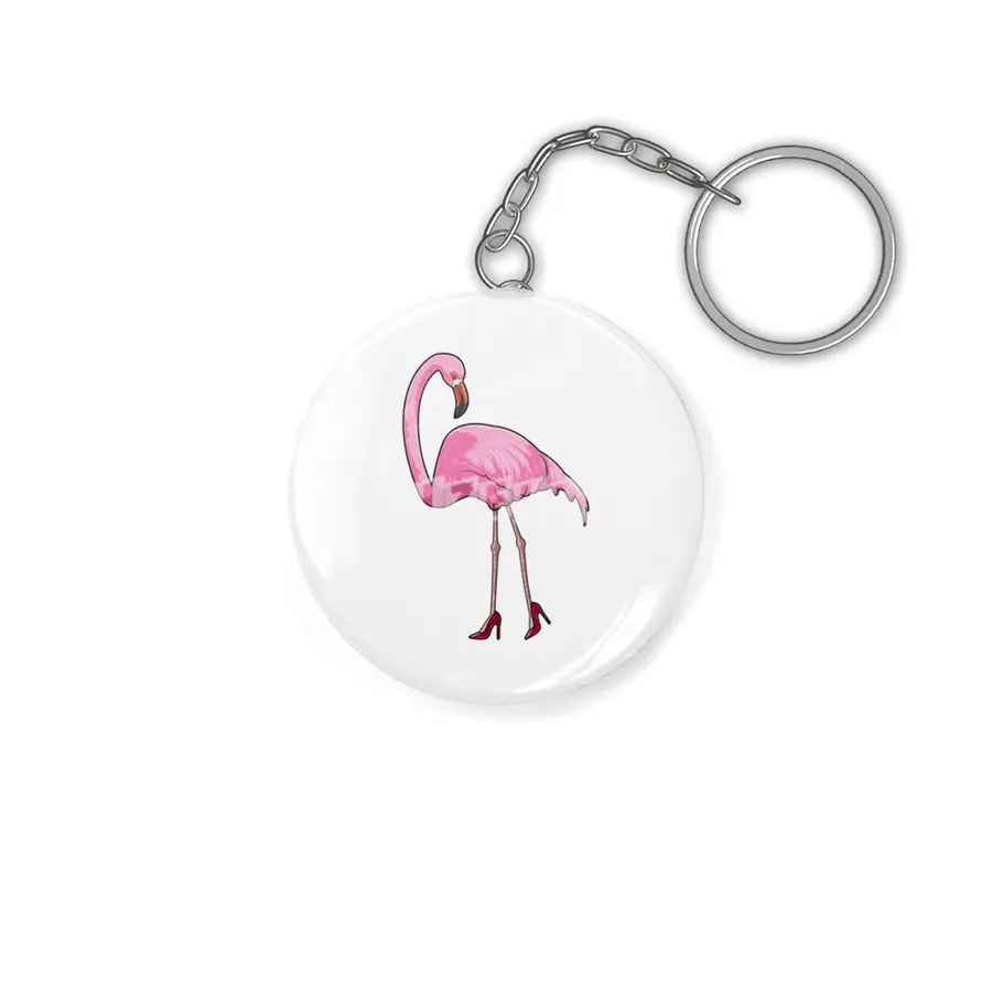 Flamingo with High heels Anahtarlık