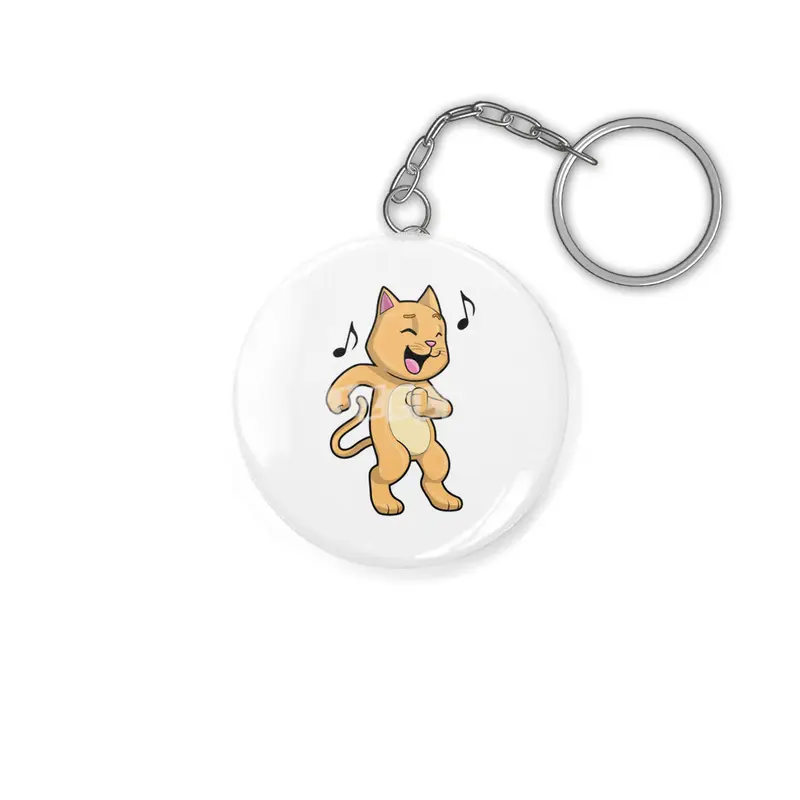 Cat Music Dance Anahtarlık