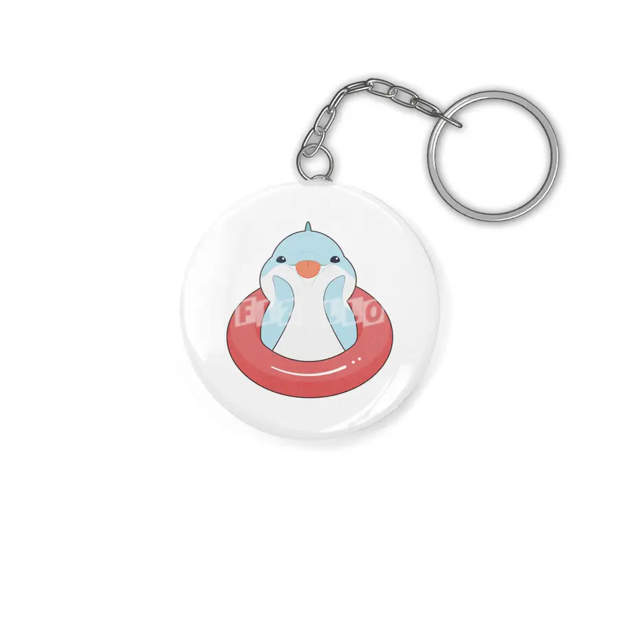 Dolphin with Swim ring Anahtarlık