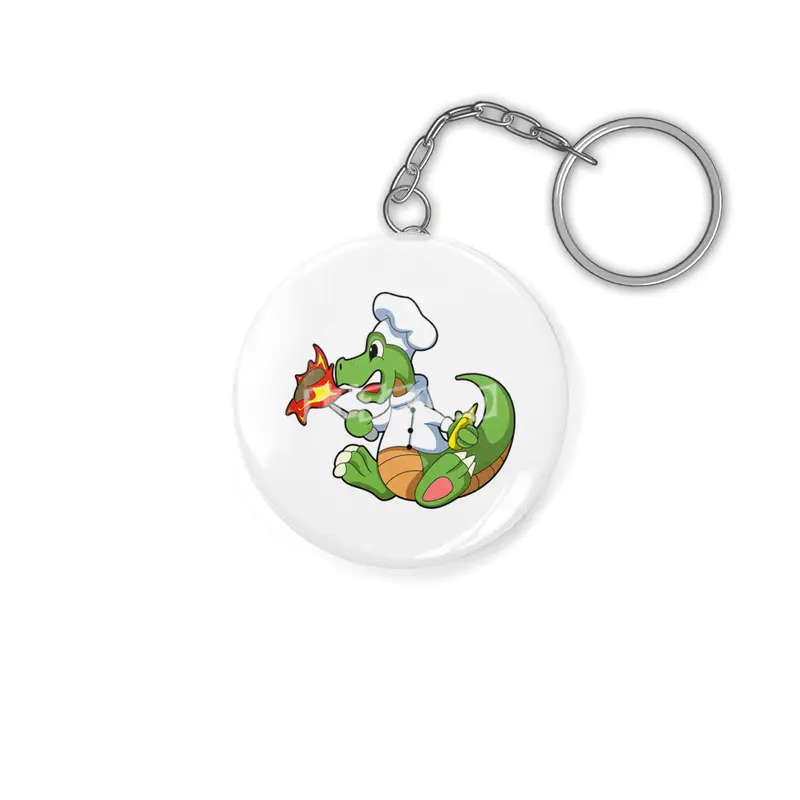 Dragon as Chef  with Cooking apron Anahtarlık