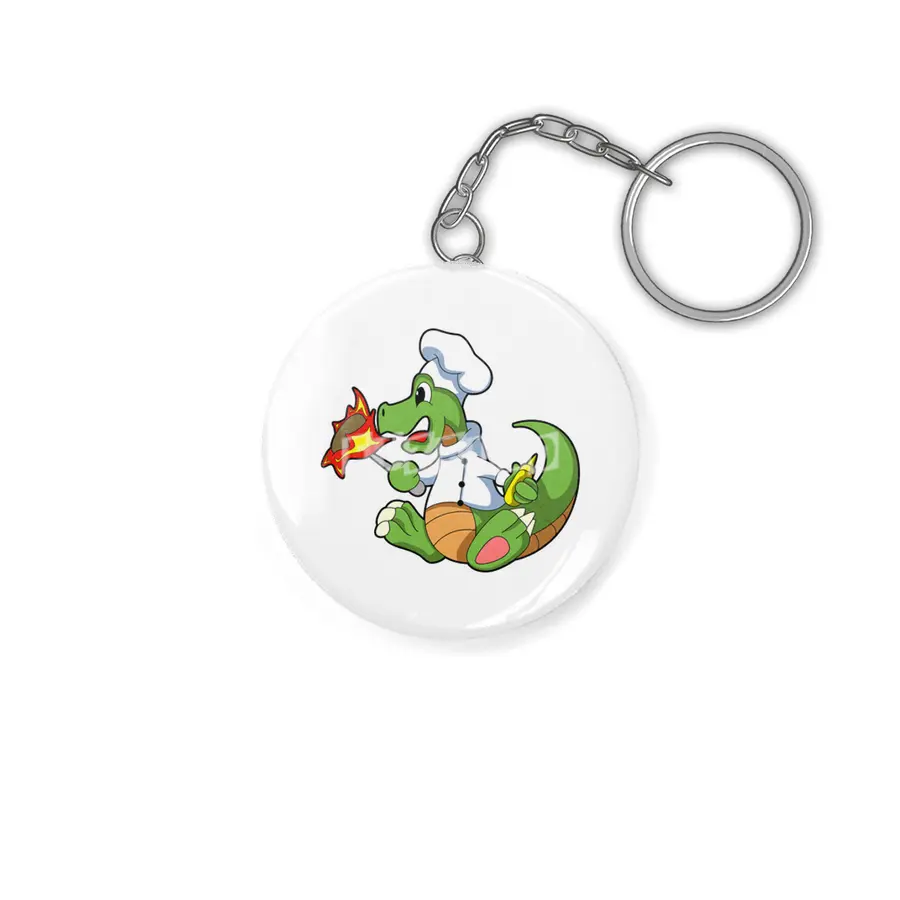 Dragon as Chef  with Cooking apron Anahtarlık