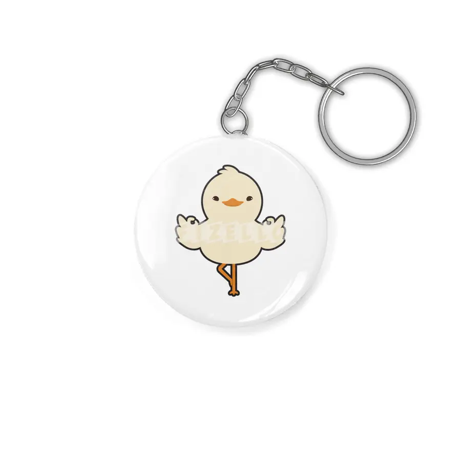 Duck at Yoga Stretching exercises in standing Anahtarlık
