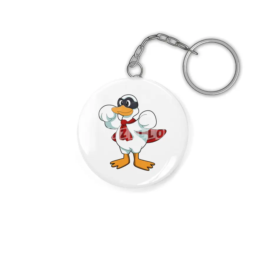 Duck with Cape & Mask Anahtarlık