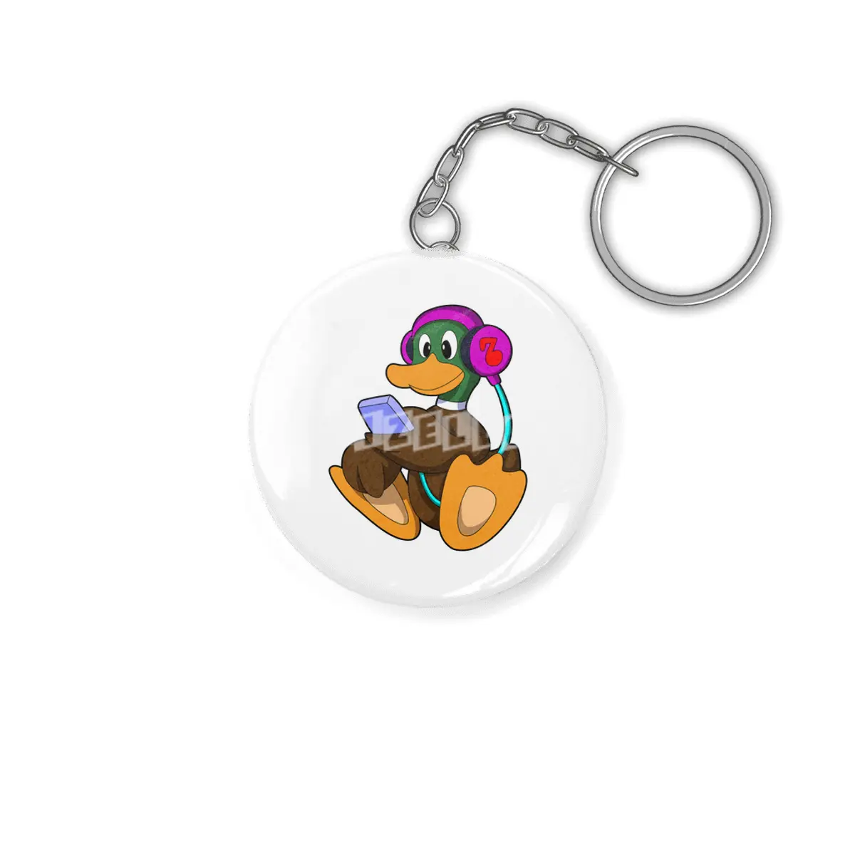 Duck with Phone & Headphone Anahtarlık