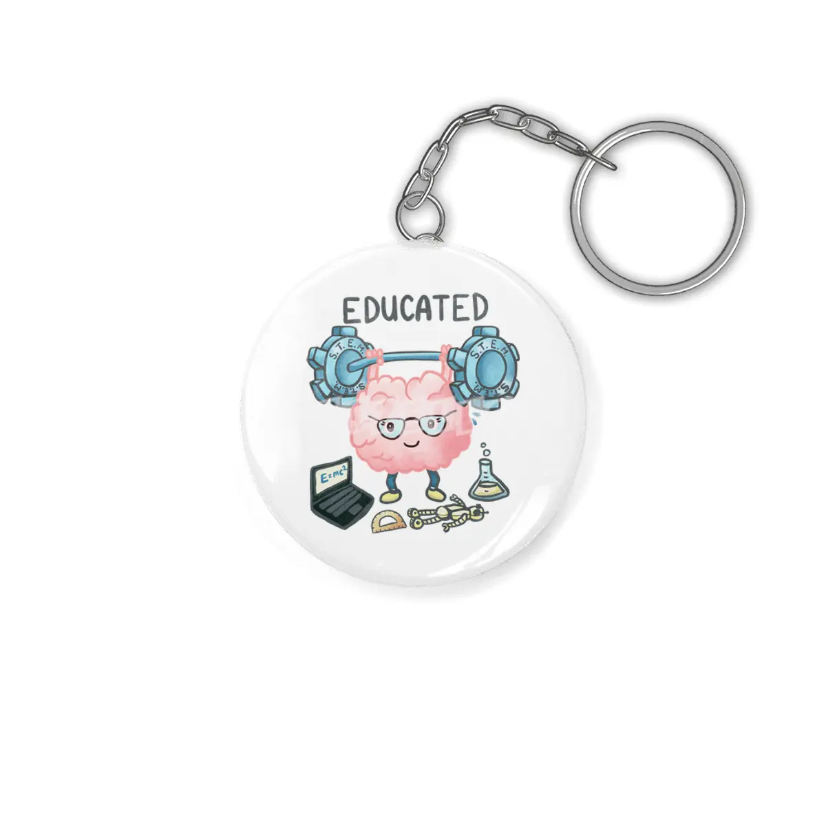 Brain + STEM = Educated Anahtarlık