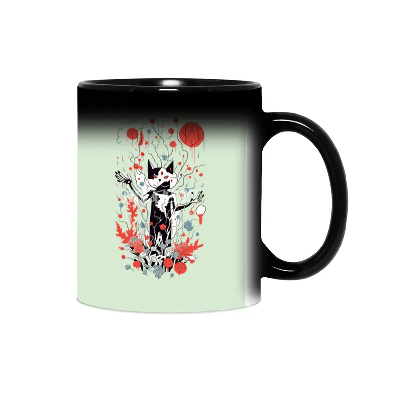 Abstract Cat Sihirli Kupa