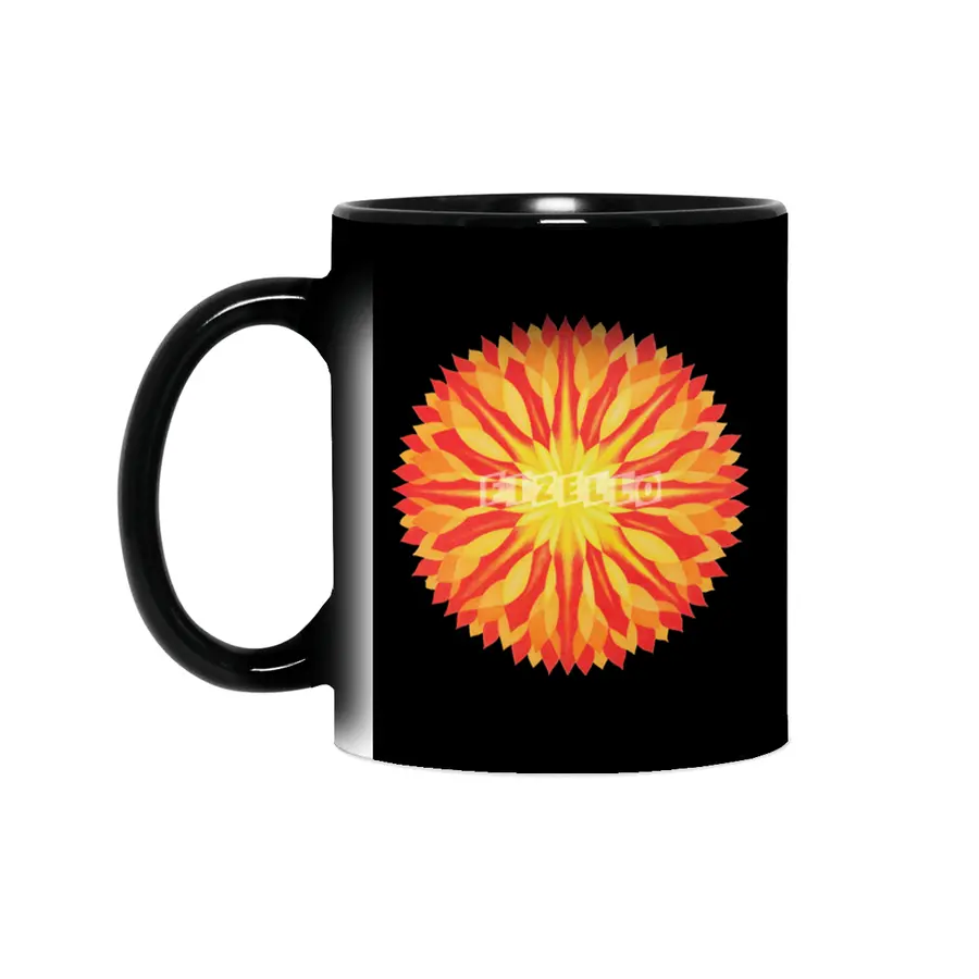 Autumn Colors Leaves Abstract  Mandala Sihirli Kupa
