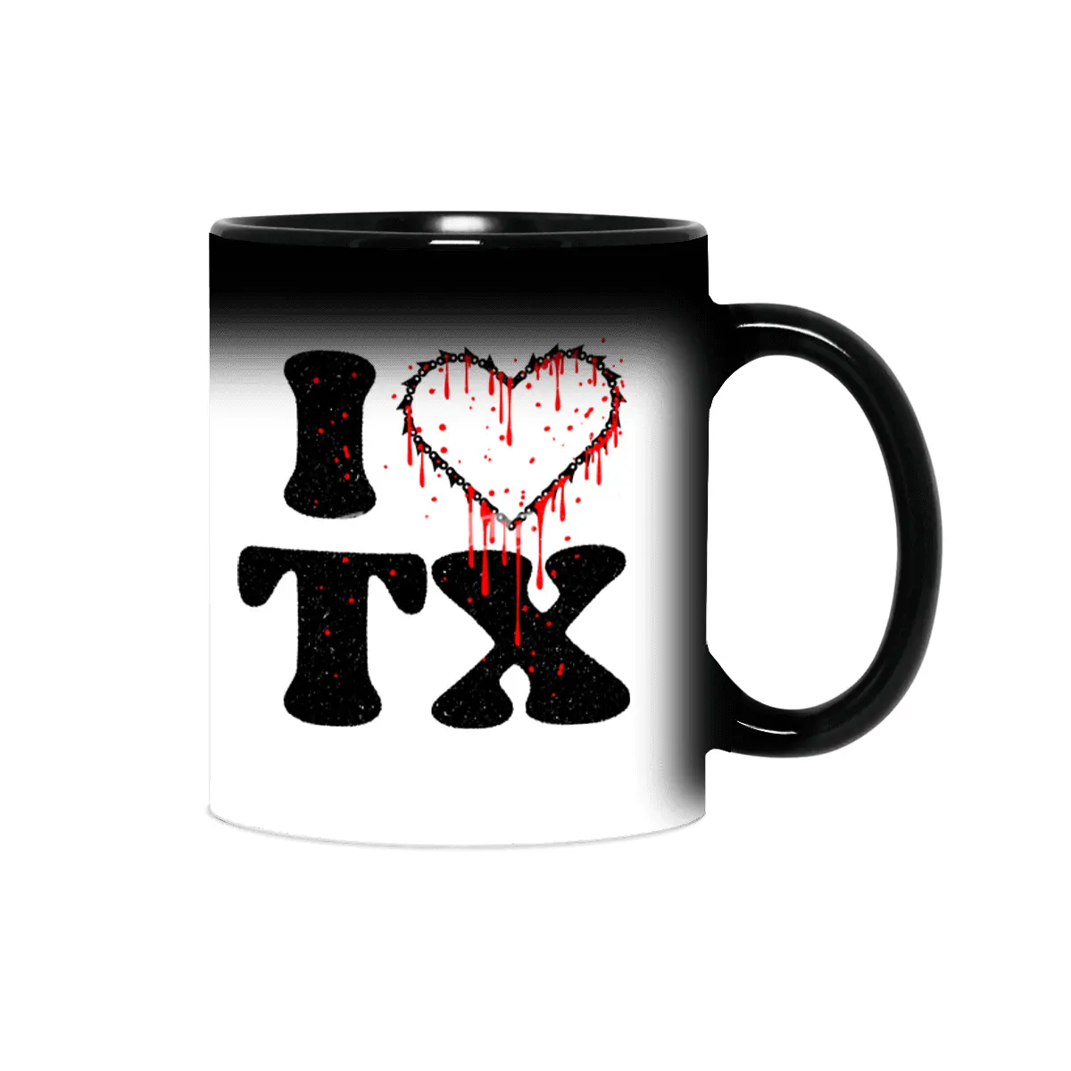 I love tx chainsaw heart Sihirli Kupa