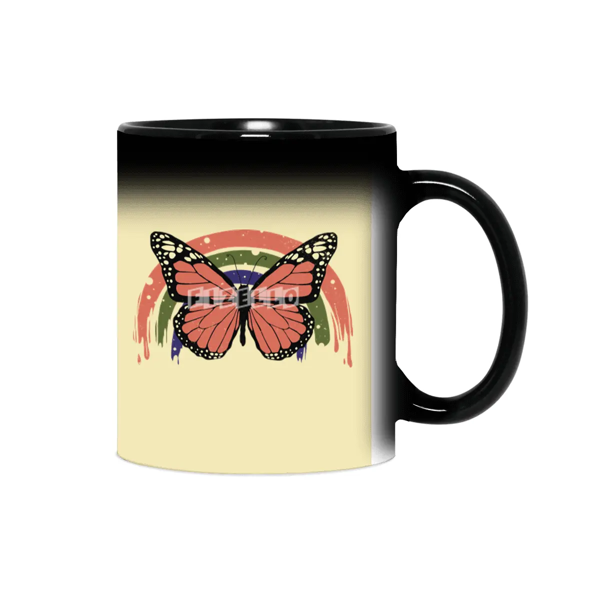 Butterfly Rainbow Drip Sihirli Kupa