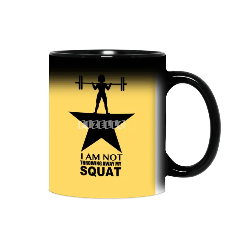 My Squat: Curly Hair (Dark Print) Sihirli Kupa