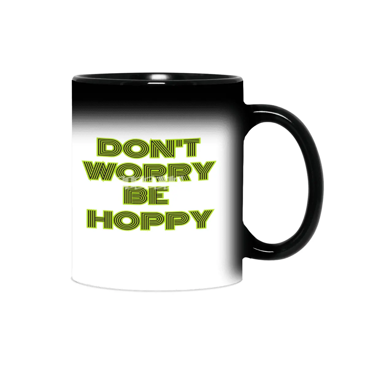 dont worry he hoppy funny inspire gift Sihirli Kupa