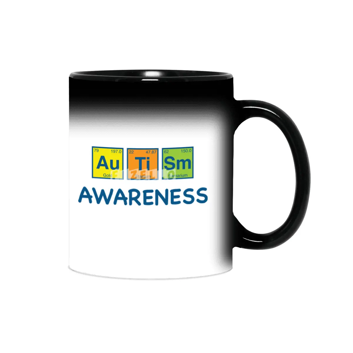 Autism Awareness Light Color Periodic Table Elements Theme for Teachers, Students and Parents Sihirli Kupa