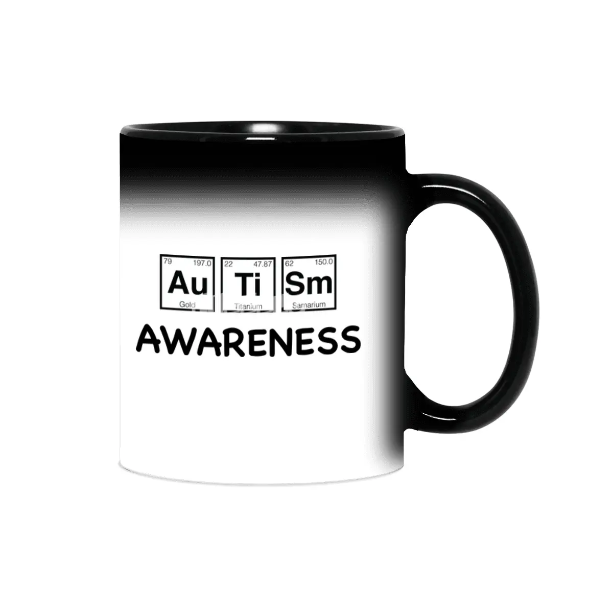 Autism Awareness Light Periodic Table Elements Theme for Teachers, Students and Parents Sihirli Kupa