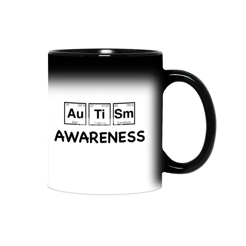 Autism Awareness Light Periodic Table Elements Theme for Teachers, Students and Parents Sihirli Kupa