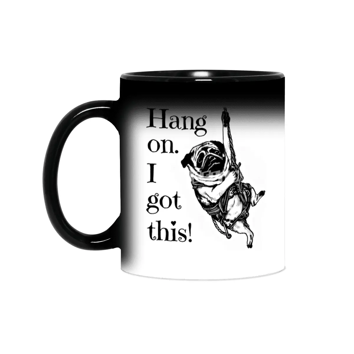 Hang on. I got this! Pug Rock Climbing Sihirli Kupa
