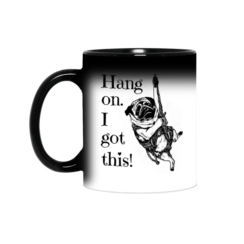 Hang on. I got this! Pug Rock Climbing Sihirli Kupa