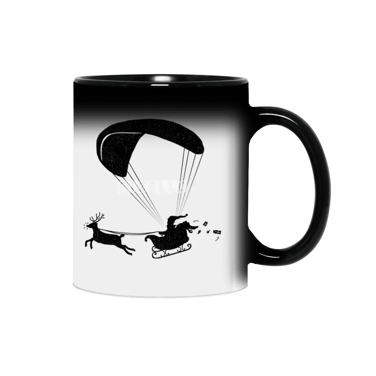 Happy Holidays - Paragliding Santa - Textless Sihirli Kupa