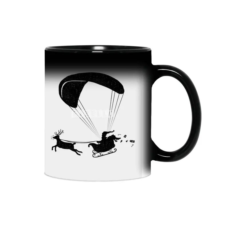 Happy Holidays - Paragliding Santa - Textless Sihirli Kupa