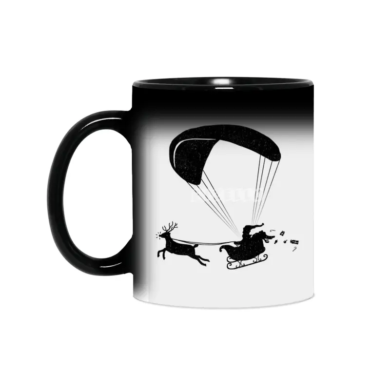 Happy Holidays - Paragliding Santa - Textless Sihirli Kupa