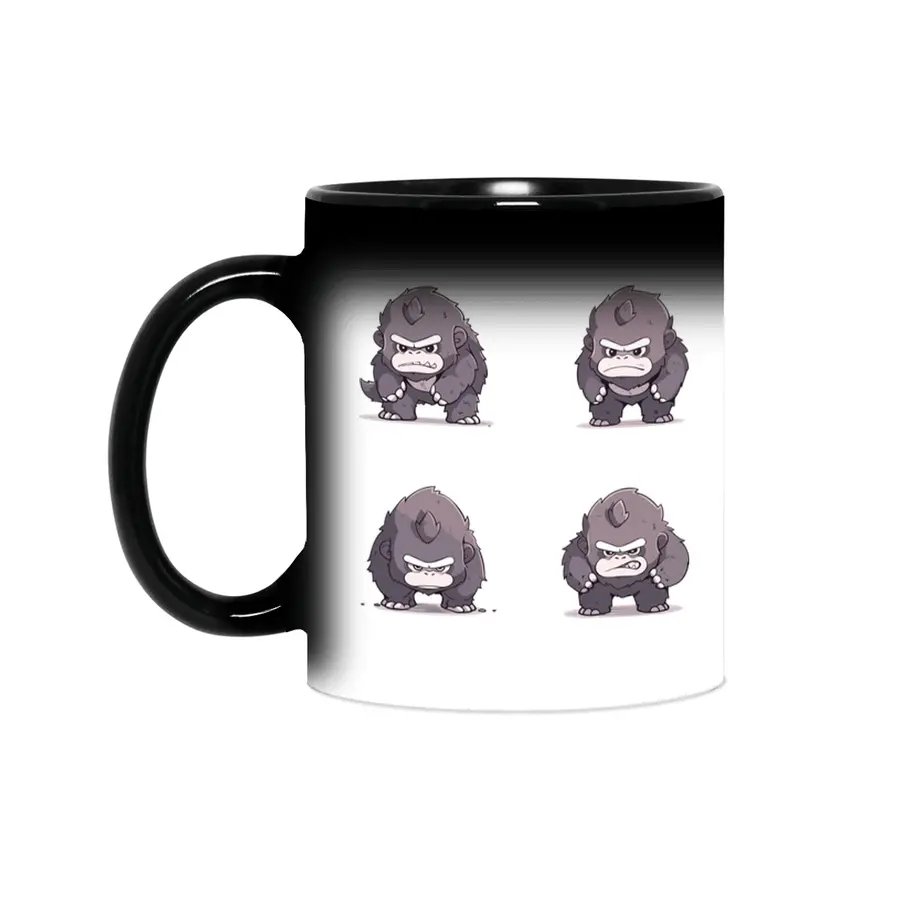 Cute Angry Gorilla Sihirli Kupa