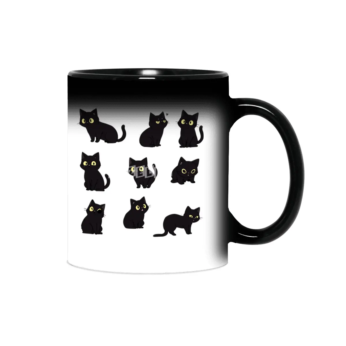 Cute Black Cat Sihirli Kupa
