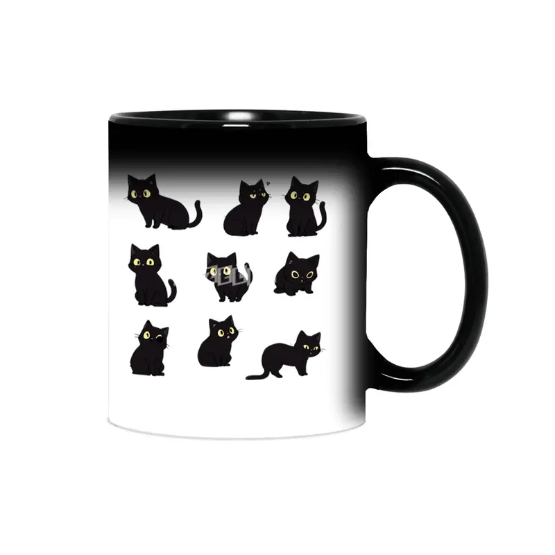 Cute Black Cat Sihirli Kupa