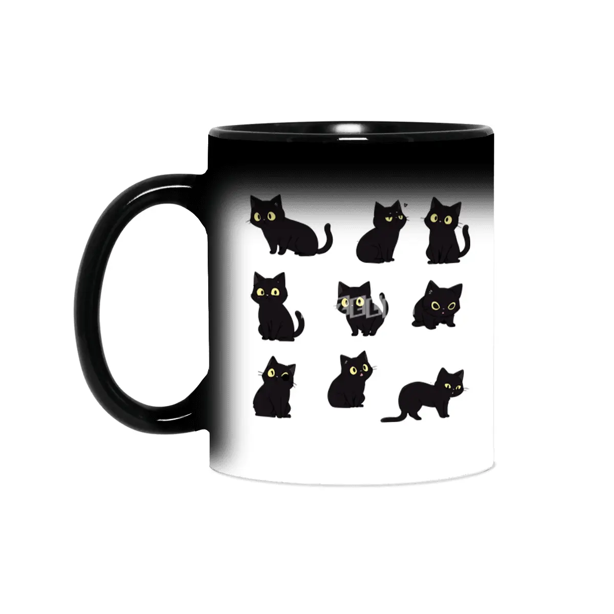 Cute Black Cat Sihirli Kupa