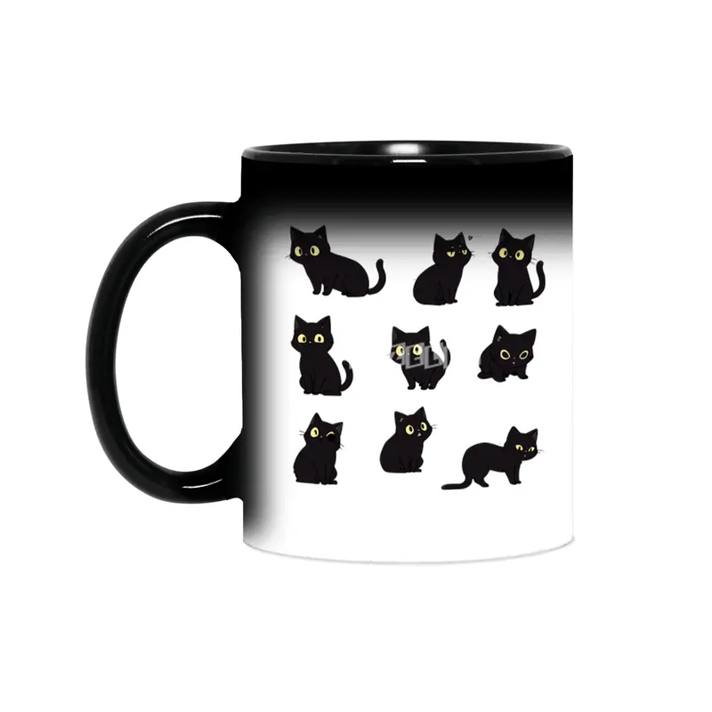 Cute Black Cat Sihirli Kupa