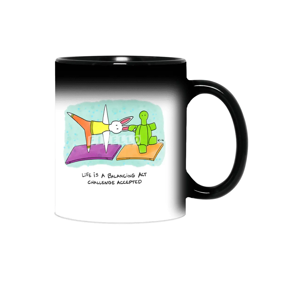 Bunny Daze Yoga - Life is a balancing act...challenge accepted Sihirli Kupa