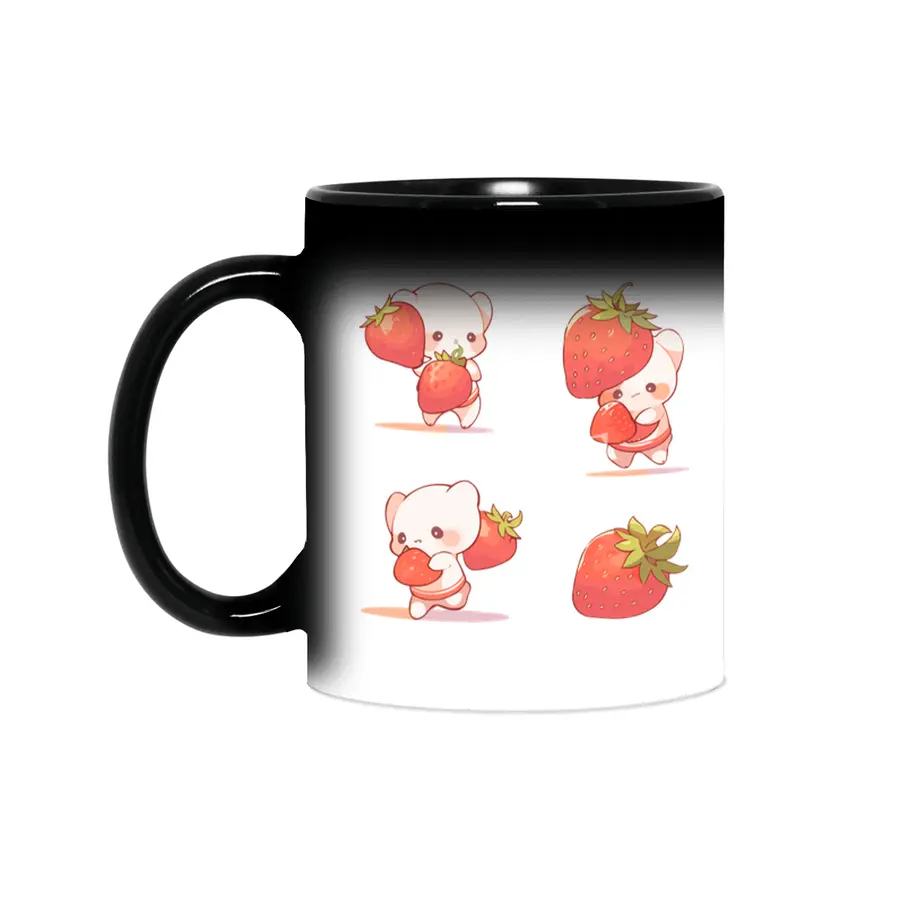 Cute Strawberry Sihirli Kupa