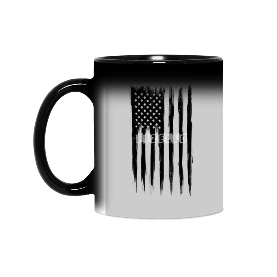 Black American Flag Sihirli Kupa