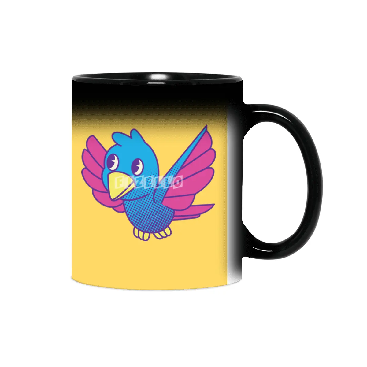 Cute Retro Bird Sihirli Kupa