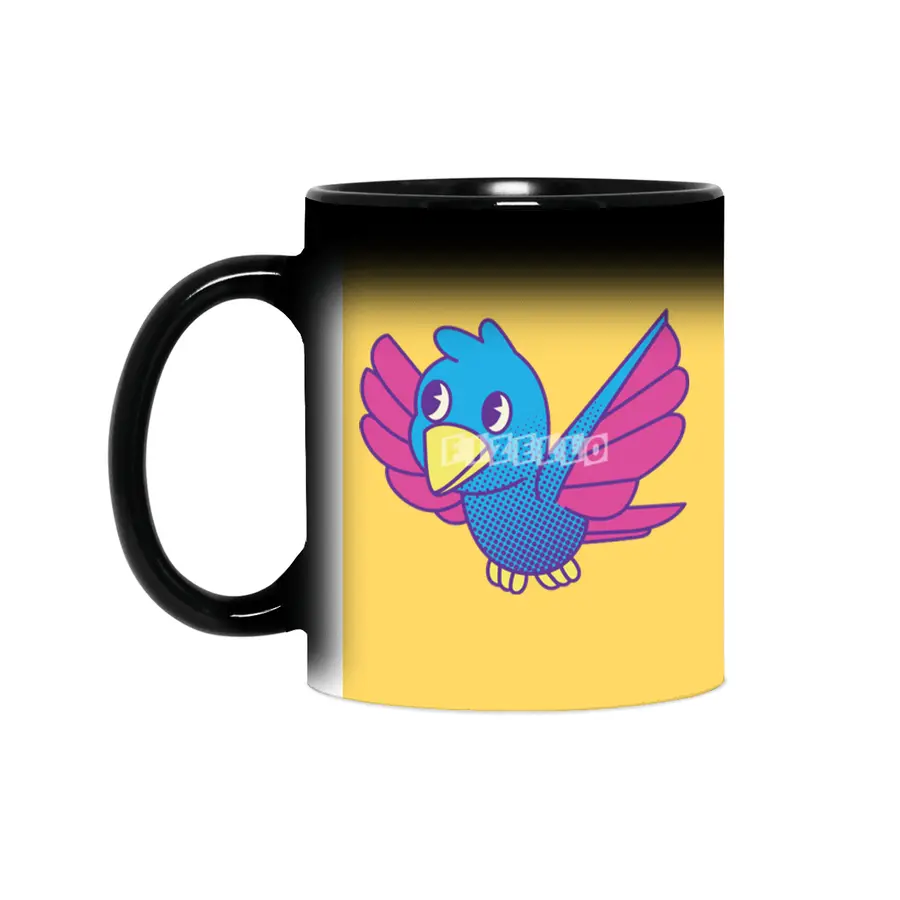 Cute Retro Bird Sihirli Kupa