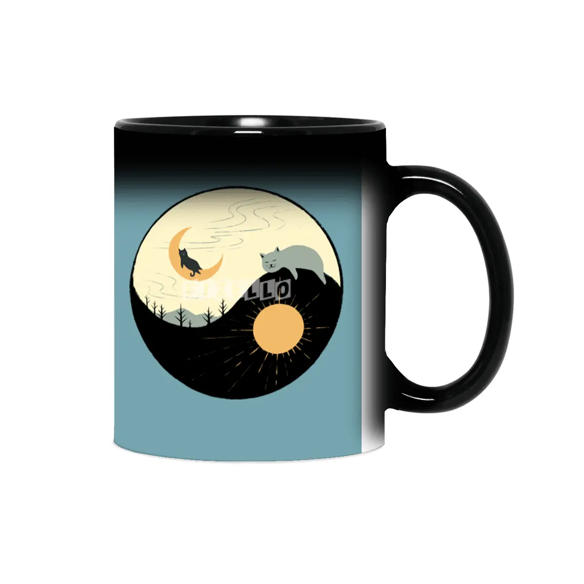 Kitty 5 day night moon & sun Sihirli Kupa