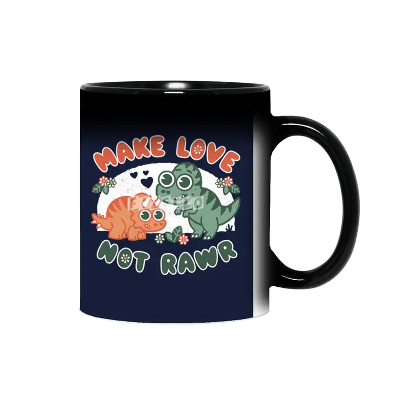 Make Love Not Rawr, Dinosaur pun dad jokes Sihirli Kupa