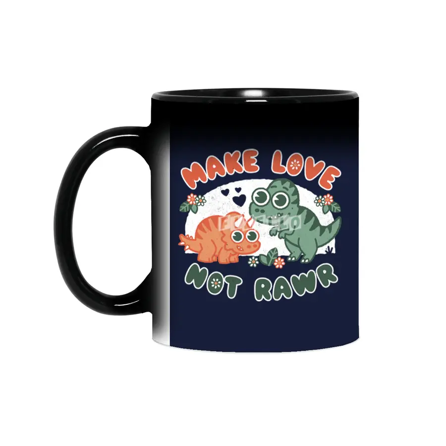 Make Love Not Rawr, Dinosaur pun dad jokes Sihirli Kupa