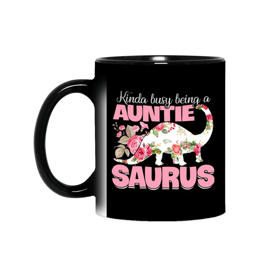 Busy Auntie Saurus Dinosaur Aunt Gift Sihirli Kupa