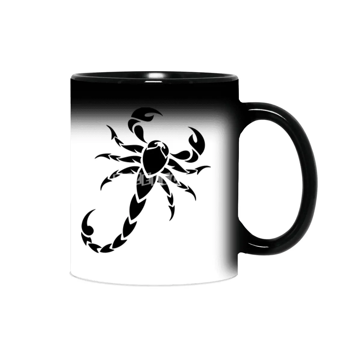 Black Scorpion Silhouette Sihirli Kupa