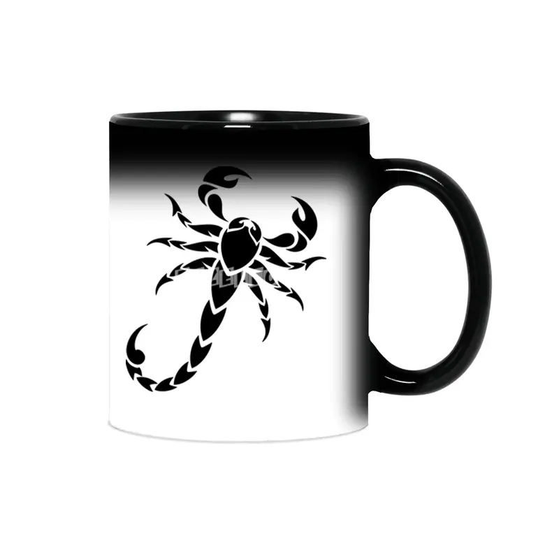 Black Scorpion Silhouette Sihirli Kupa